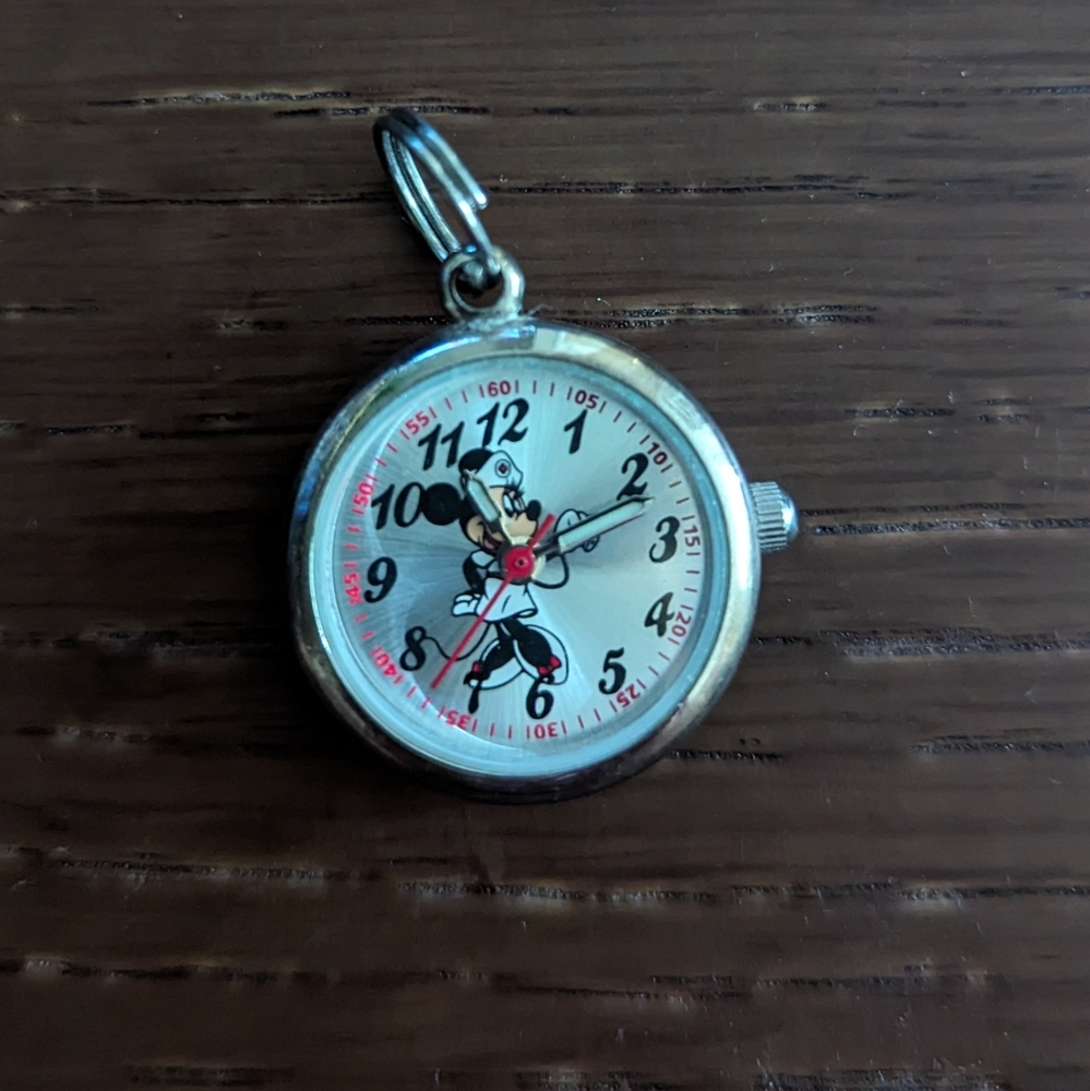 Minnie Mouse Nurse Keychain Watch